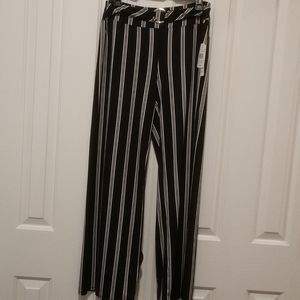 Black and white body shaping wide leg super soft